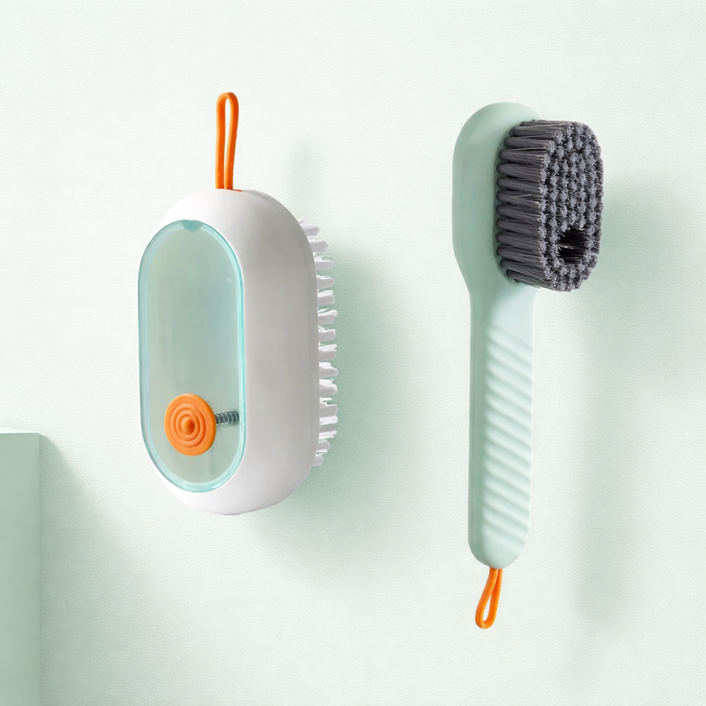 Multi-Function Cleaning Brush with Built-In Soap Dispenser